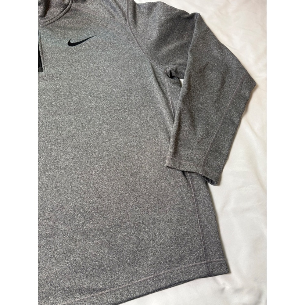 Nike Therma-FIT Quarter Zip Pullover Mens 2XL Gray Excellent Heathered Fleece - Picture 9 of 13
